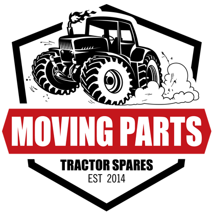 A logo for Moving Parts showing a tractor